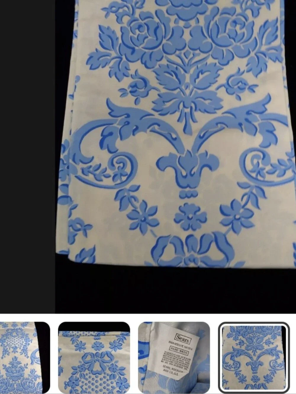 Vintage Sears Shower Curtain 3 Piece Set